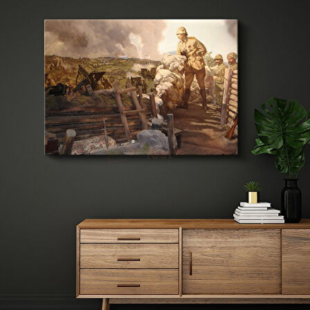 Dumlupınar Cephesi - Atatürk'ün Savaş Taktiği Kanvas Tablo