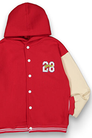 Erkek Çocuk 3 İplik Oversize Kapşonlu Kolej Ceket