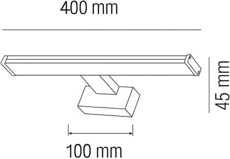 Leylek 8W 4200K LED Ayna ve Resim Apliği 40 cm 220V 720 Lümen – Krom Gövde, Doğal Beyaz Işık, Modern Duvar Üstü Aydınlatma