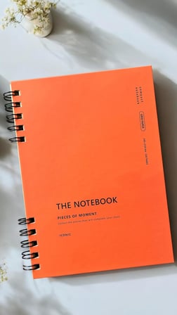 Spiralli 80 Yaprak Kareli A5 Defter, Not Defteri, Okul Defteri, 4 Farklı Renk Seçeneği (04 Orange Coral)