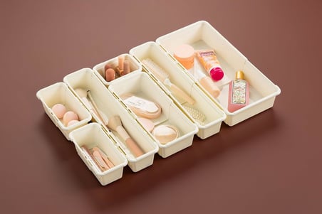 MallArt® Sürgülü Plastik Çekmece Düzenleyici – 3 Farklı Boy Seçeneğiyle Çok Amaçlı Organizer, Makyaj, Mutfak ve Ofis İçin Pratik Saklama Kutusu (NO:2)