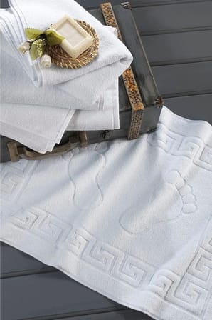 DENİZLİ ÇEYİZ Banyo Ayak Izli Yer Havlusu 1 Adet 50x70 Cm