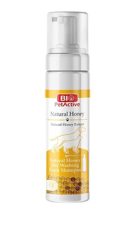 Bio PetActive Doğal Bal Özlü Köpek ve Kedi Kuru Yıkama Köpük Şampuan 200 ML