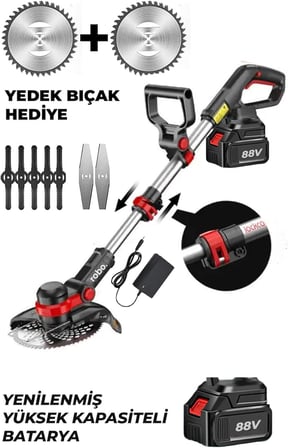 ROBO Şarjlı Çim Biçme Makinesi Tırpan 88v