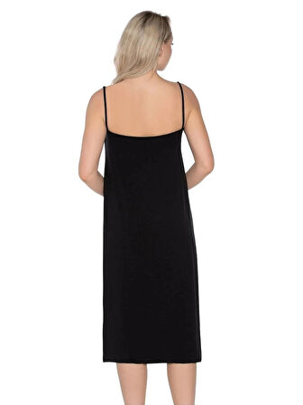 İP ASKILI FLAMLI / PAMUKLU UZUN KOMBİNEZON