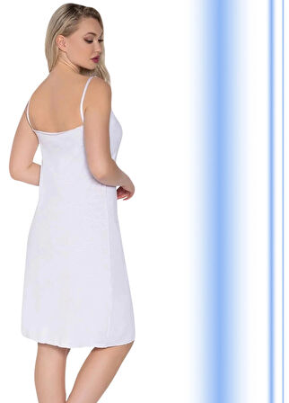 İP ASKILI FLAMLI / PAMUKLU KISA KOMBİNEZON