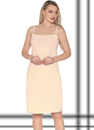 İP ASKILI FLAMLI / PAMUKLU KISA KOMBİNEZON