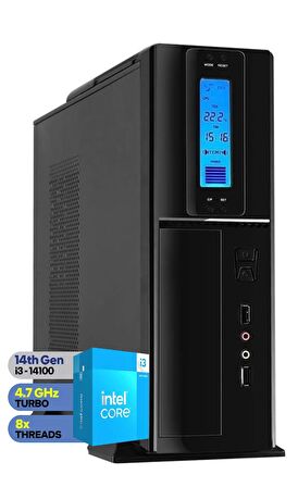 ZETTA FLEX PRO 430X İntel Core İ3 14100 16gb DDR5 1tb SSD Windows11Pro SFF SLİM MASAÜSTÜ BİLGİSAYAR ZET430X9562038