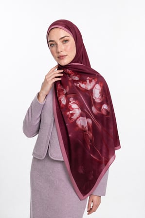 Flame Desen Hebei İpek Şal