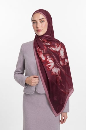 Flame Desen Hebei İpek Şal