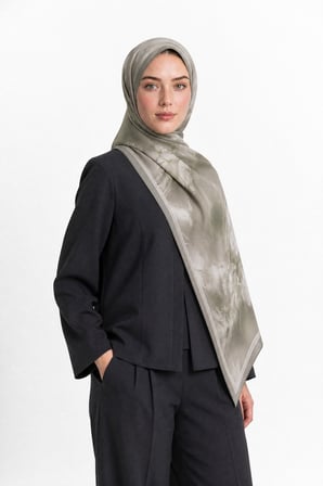 Coral Desen Hebei İpek Şal