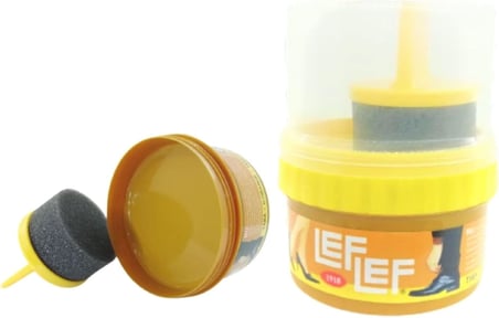 NuriLeflef Deri Cilalı Ayakkabı Boyası, Pratik Sünger Aplikatörlü Krem Boya, 50 Ml (Taba)