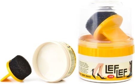 NuriLeflef Deri Cilalı Ayakkabı Boyası, Pratik Sünger Aplikatörlü Krem Boya, 50 Ml (Taba)