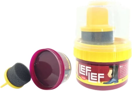 NuriLeflef Deri Cilalı Ayakkabı Boyası, Pratik Sünger Aplikatörlü Krem Boya, 50 Ml (Taba)