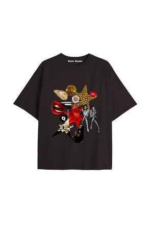 UNİSEX Bay Grillz Tee Desenli Siyah Yazlık T-shirt