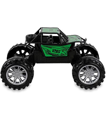 Rock Crawler Off-Road Metal Görünüm,Yarım Fonksiyonlu U/K Dağda, Çölde, Kayada Giden Buggy Jeep 1:22