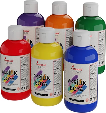 Ara Renkler Akrilik Boya 6'lı Set 6x250 gr