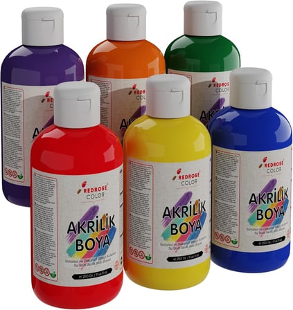 Ara Renkler Akrilik Boya 6'lı Set 6x250 gr