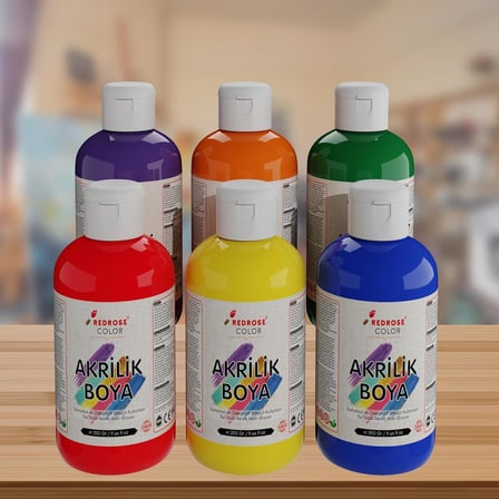 Ara Renkler Akrilik Boya 6'lı Set 6x250 gr