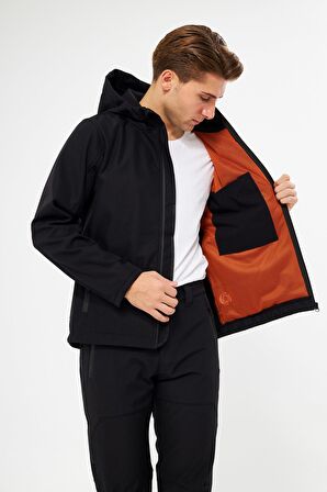 Orange Safety Softshell Siyah Mont Ceket