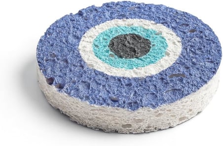 Magic Sponge Şişen Sihirli Sünger Nazar Boncuğu Desenli, Su İle Temas Ettiğinde Sünger Formunu Alır, Defalarca Kullanılabilir Sürdürülebilir