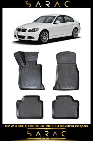 Bmw 3 Serisi E90 2008 Model Araca Özel 3d Havuzlu Paspas