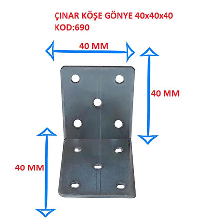 ÇINAR KÖŞE GÖNYE 40x40x40 KOD:690