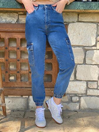 BELİ PAÇASI LASTİKLİ JOGGER JEAN