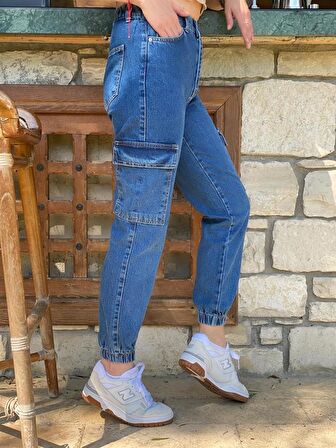 BELİ PAÇASI LASTİKLİ JOGGER JEAN