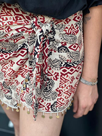 PULLU BAĞLAMA DETAYLI ETEK