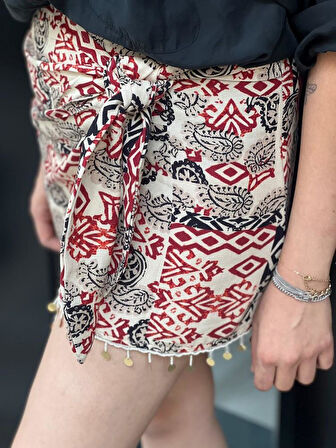 PULLU BAĞLAMA DETAYLI ETEK