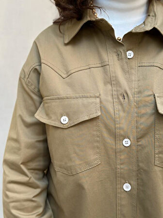 ÖNDEN CEPLİ LİKRALI GÖMLEK