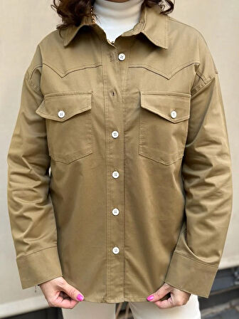 ÖNDEN CEPLİ LİKRALI GÖMLEK