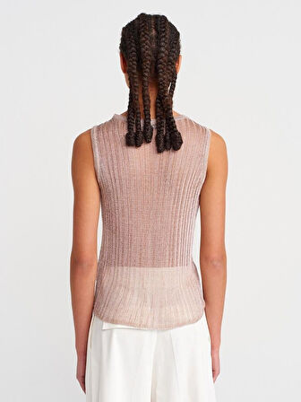 TRANSPARAN KOLSUZ TRİKO BLUZ