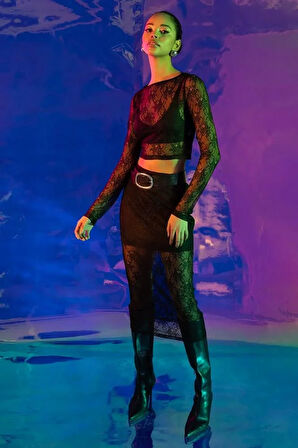 MİDİ DANTEL KALEM ETEK