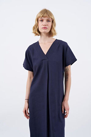 MİDİ BOY KETEN ELBİSE