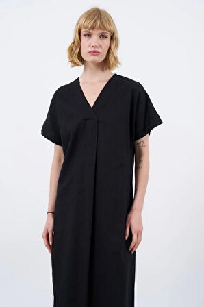 MİDİ BOY KETEN ELBİSE