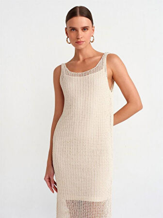 ASKILI ASTARLI AJURLU TRİKO ELBİSE