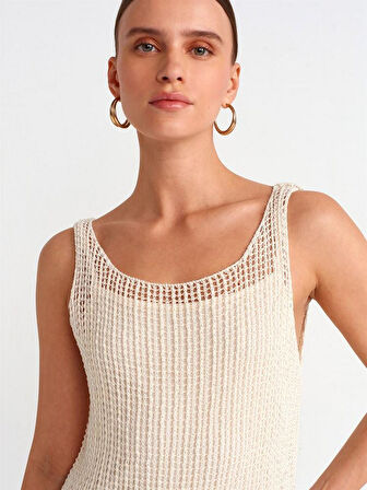 ASKILI ASTARLI AJURLU TRİKO ELBİSE