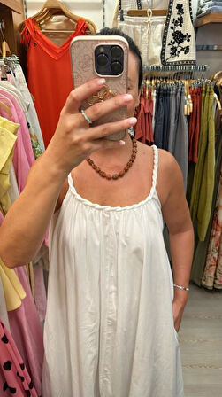 ÖRGÜ ASKILI ELBİSE