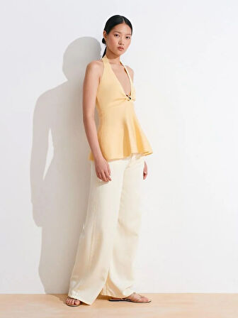 METAL DETAYLI TRİKO BLUZ