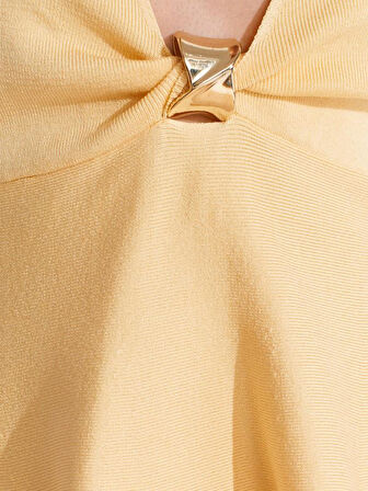 METAL DETAYLI TRİKO BLUZ