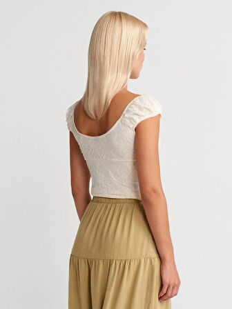 FİYONK DETAYLI DANTEL BLUZ