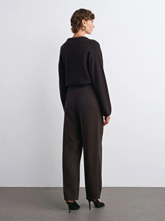 PİLELİ KREP PALAZZO PANTOLON