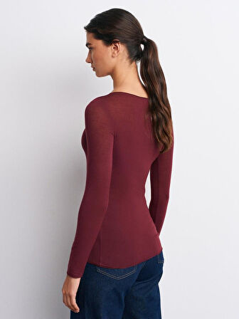 KAYIK YAKA KAŞMİR BLUZ