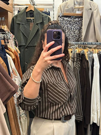 ÇİZGİLİ OVERSİZE POPLİN GÖMLEK