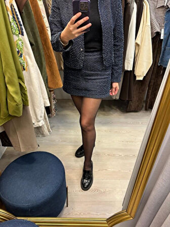 KIRÇILLI ETEKLİ CEKETLİ TAKIM