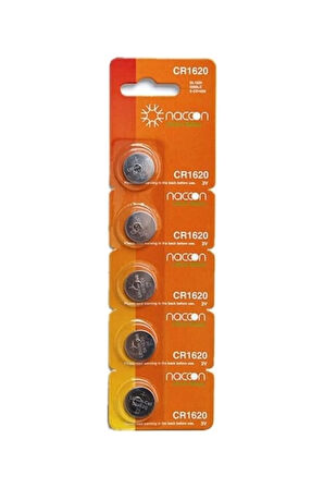 3V LİTYUM 5Lİ BLİSTER AMBALAJ NACCON CR1620
