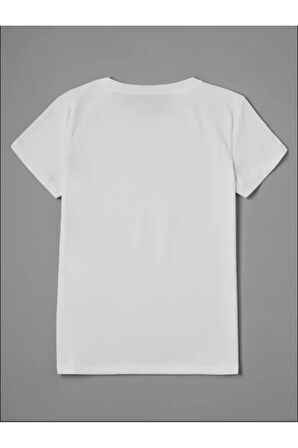 Unisex Leopar Desenli Kurdele Özel Tasarım Ön Baskılı Tasarım Tshirt