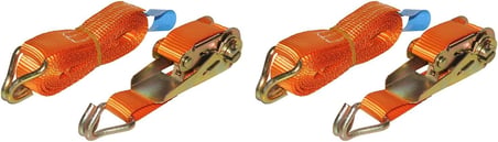 Safeset SG-27 25mm 1 İnç Spanzet 4 Mt Kolon Takım 400-800 KG Kaldırma 6 mm Çift J Kanca 1.1 Yük Gerdirme Halatı (2)